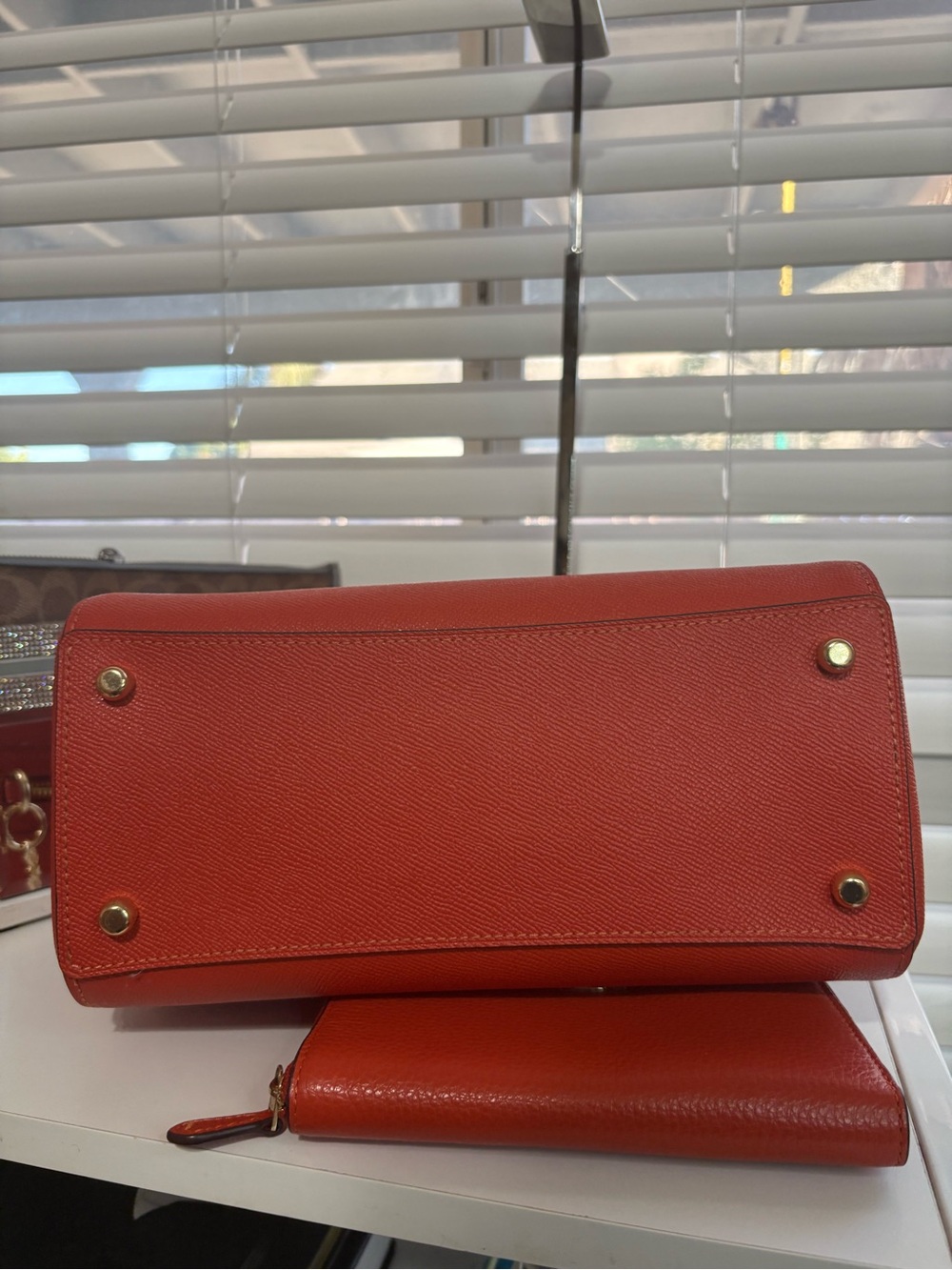 🧡Coach Orange-Red Rowan Satchel Bag Set🧡 - Picture 7 of 12
